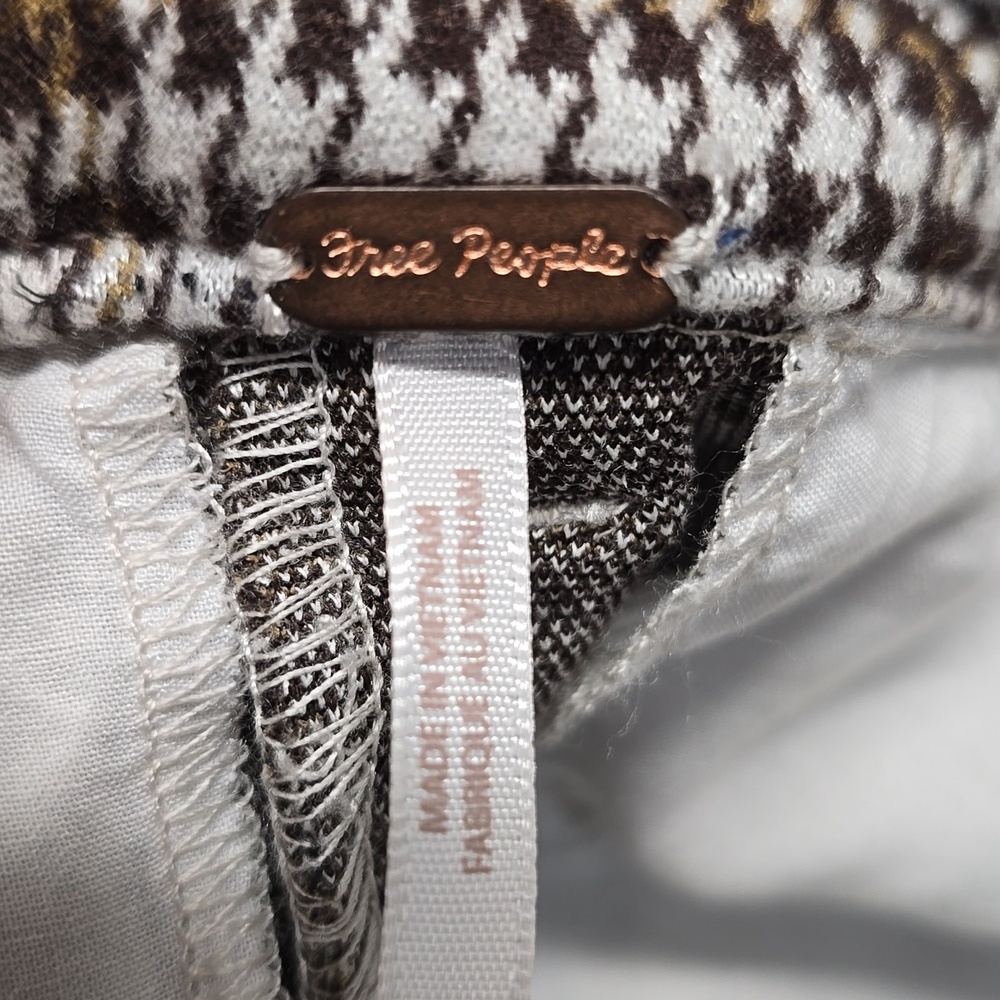 {Free People} NWT Molly Slim Plaid Pants - Size 8 - Picture 13 of 17